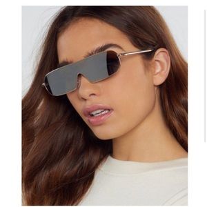 REFLECTIVE AVIATOR FUTURISTIC SUNGLASSES